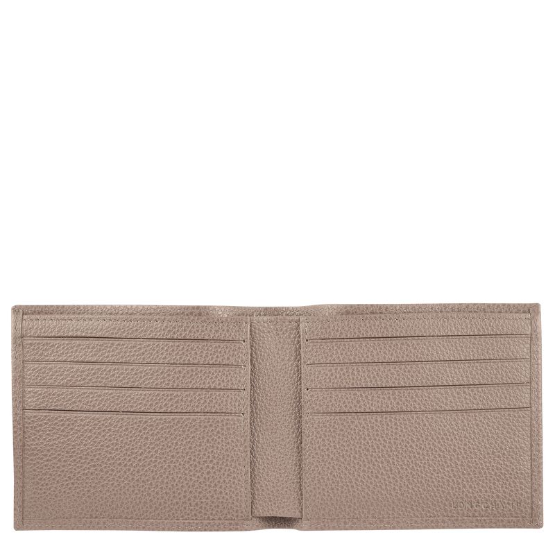 Men Longchamp Le Foulonné Wallet Beige | Thailand-719KRDUIG