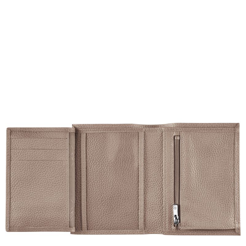 Men Longchamp Le Foulonné Wallet Beige | Thailand-924KLBPHV