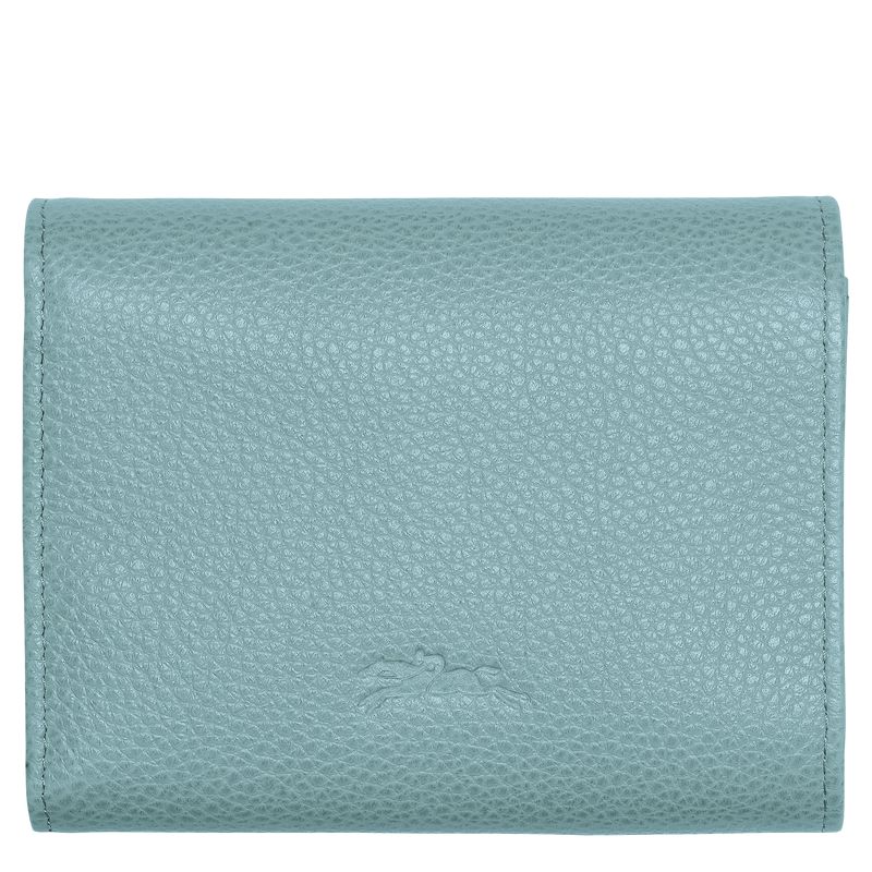 Men Longchamp Le Foulonné Wallet Blue | Thailand-894VEGZOX