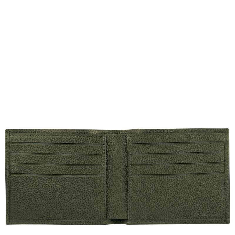 Men Longchamp Le Foulonné Wallet Khaki | Thailand-017MRTIXJ