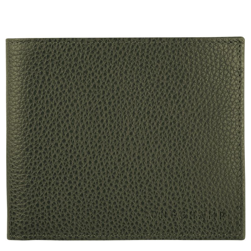 Men Longchamp Le Foulonné Wallet Khaki | Thailand-017MRTIXJ