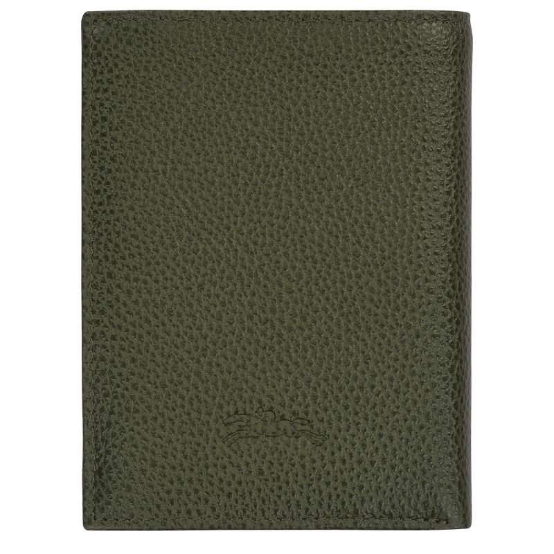 Men Longchamp Le Foulonné Wallet Khaki | Thailand-360JSLWHN