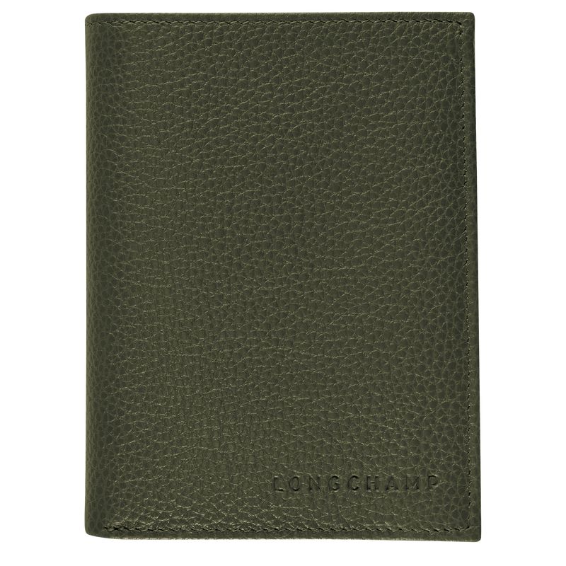 Men Longchamp Le Foulonné Wallet Khaki | Thailand-360JSLWHN