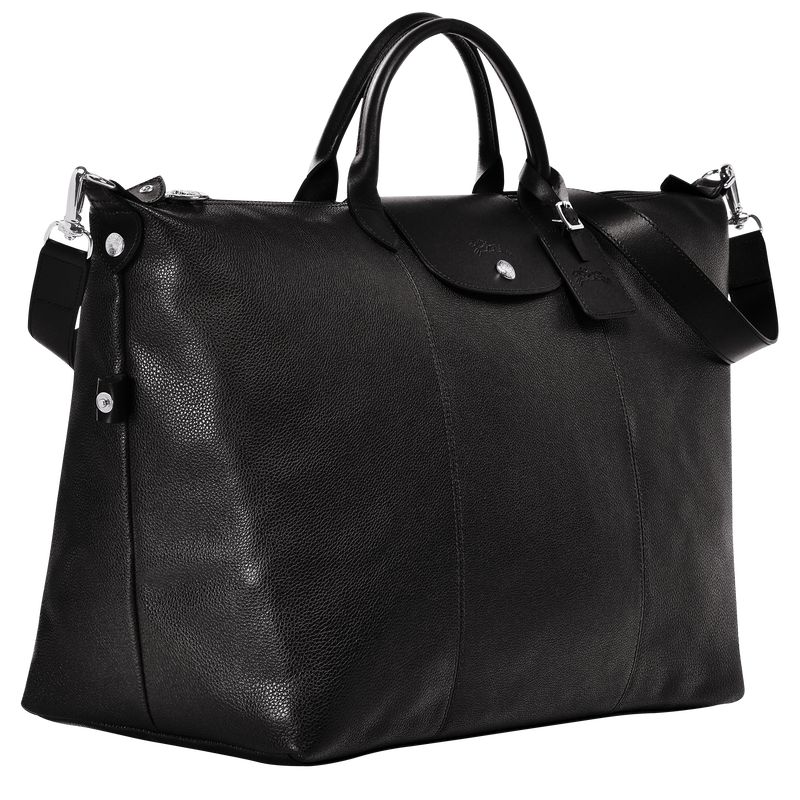 Men Longchamp Le Foulonné Xl Travel Bag Black | Thailand-398USXOZM