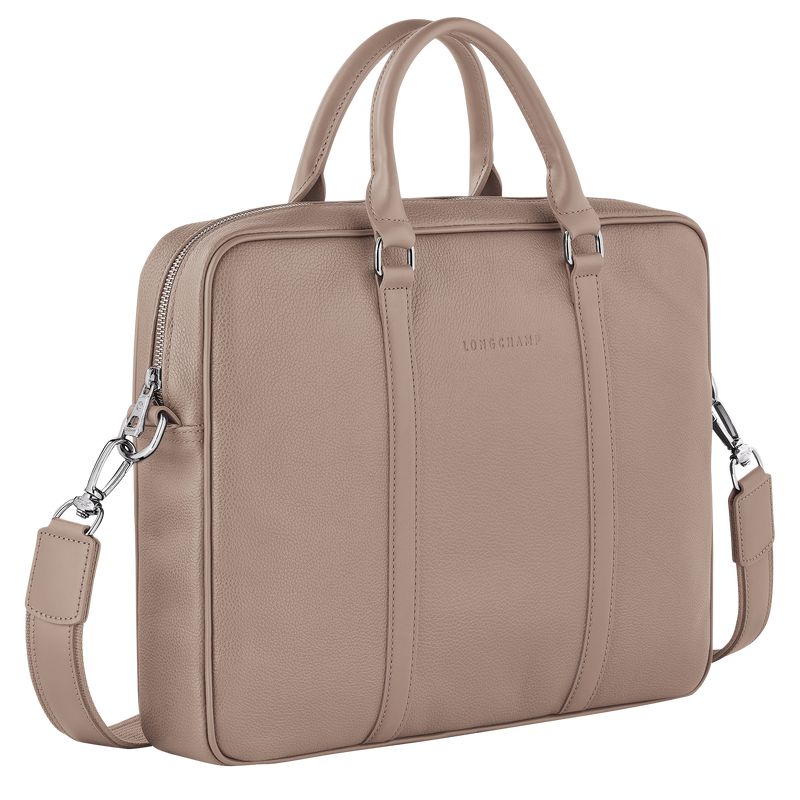 Men Longchamp Le Foulonné Xs Briefcase Beige | Thailand-750YPHUME
