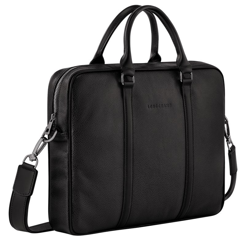 Men Longchamp Le Foulonné Xs Briefcase Black | Thailand-270ROSHPE