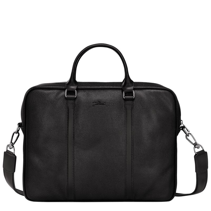 Men Longchamp Le Foulonné Xs Briefcase Black | Thailand-270ROSHPE