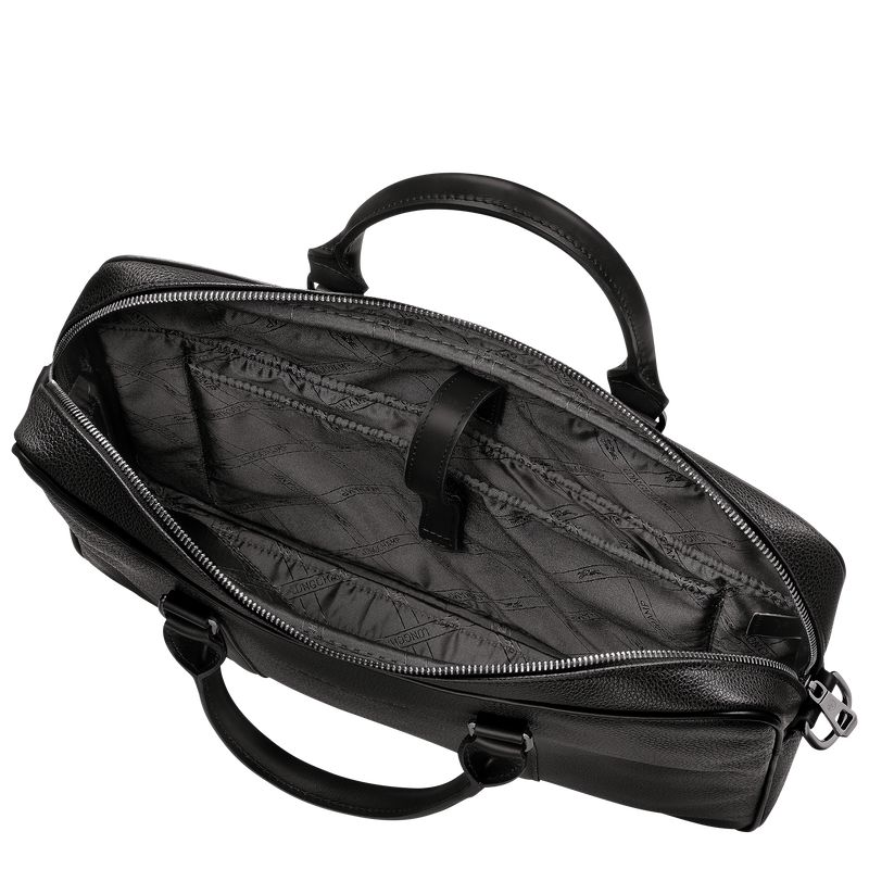 Men Longchamp Le Foulonné Xs Briefcase Black | Thailand-270ROSHPE