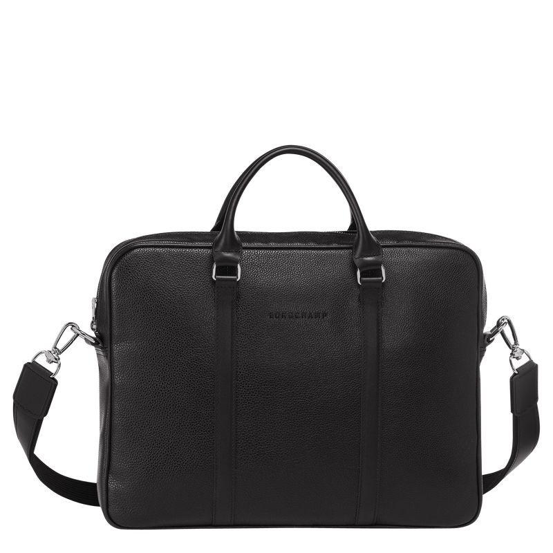 Men Longchamp Le Foulonné Xs Briefcase Black | Thailand-270ROSHPE