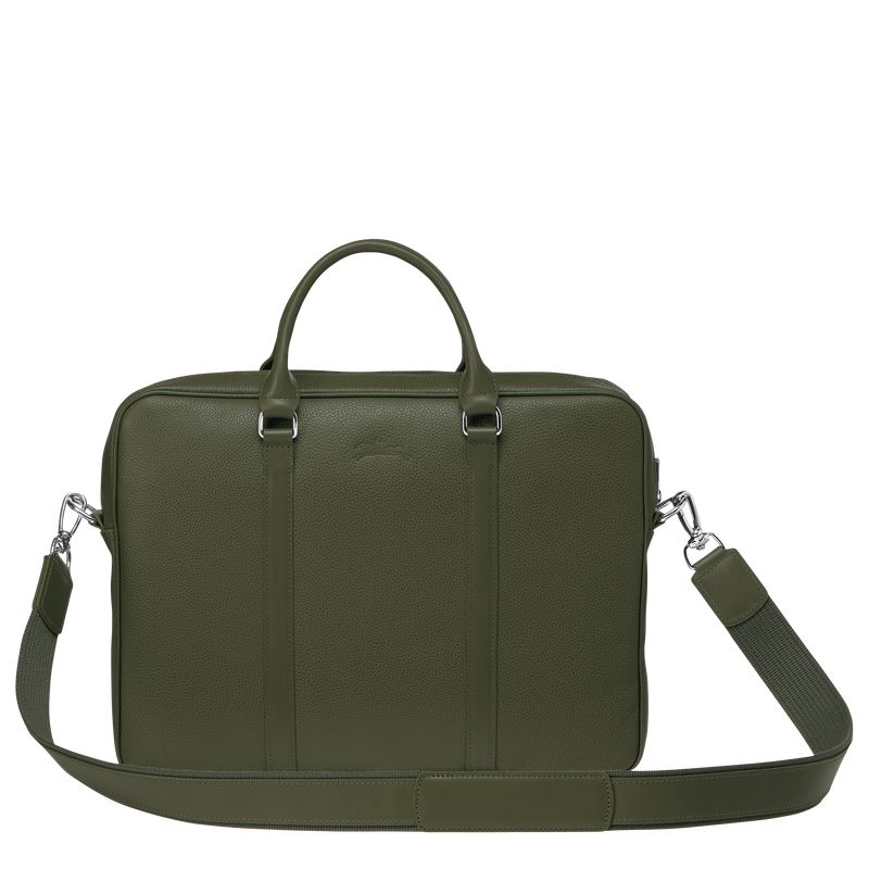 Men Longchamp Le Foulonné Xs Briefcase Khaki | Thailand-185BJUGVF