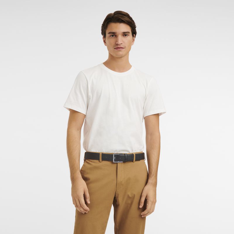 Men Longchamp Le Pliage Belt Black | Thailand-214HETNYK