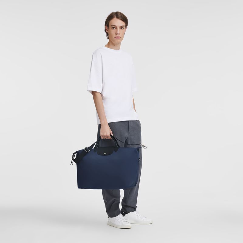 Men Longchamp Le Pliage Energy L Travel Bag Navy | Thailand-084XQEWUF