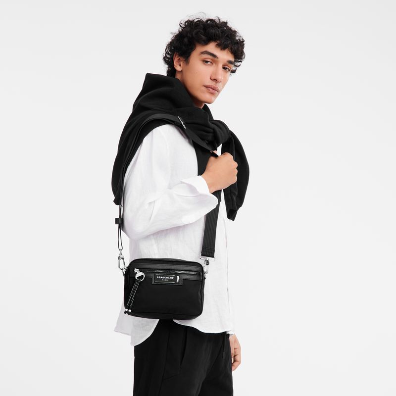 Men Longchamp Le Pliage Energy S Camera Crossbody Bag Black | Thailand-695KXIPNB