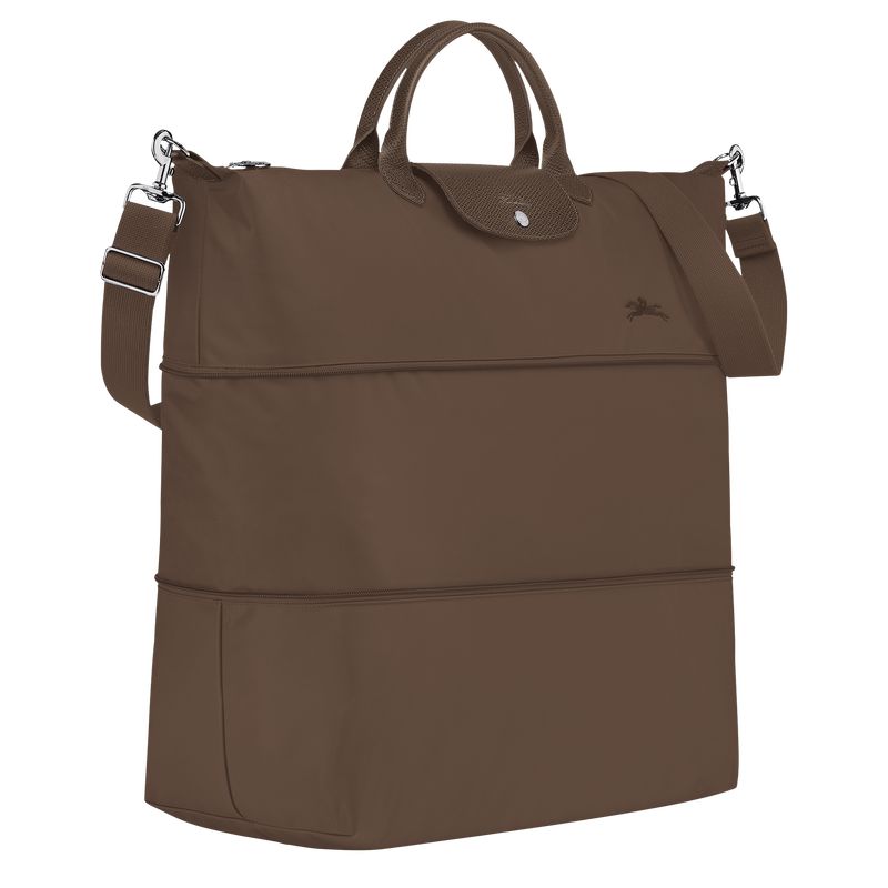 Men Longchamp Le Pliage Green Expandable Travel Bag Dark Brown | Thailand-063JSRLEH