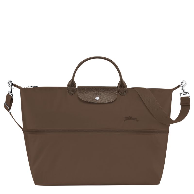 Men Longchamp Le Pliage Green Expandable Travel Bag Dark Brown | Thailand-063JSRLEH
