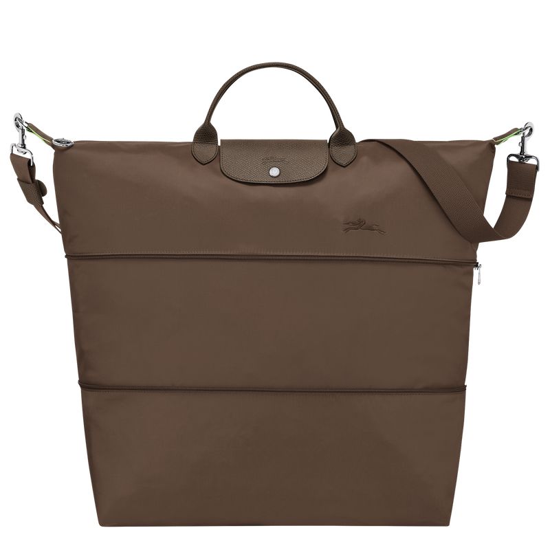 Men Longchamp Le Pliage Green Expandable Travel Bag Dark Brown | Thailand-063JSRLEH