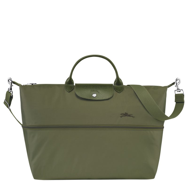 Men Longchamp Le Pliage Green Expandable Travel Bag Dark Green | Thailand-923KUTLCH