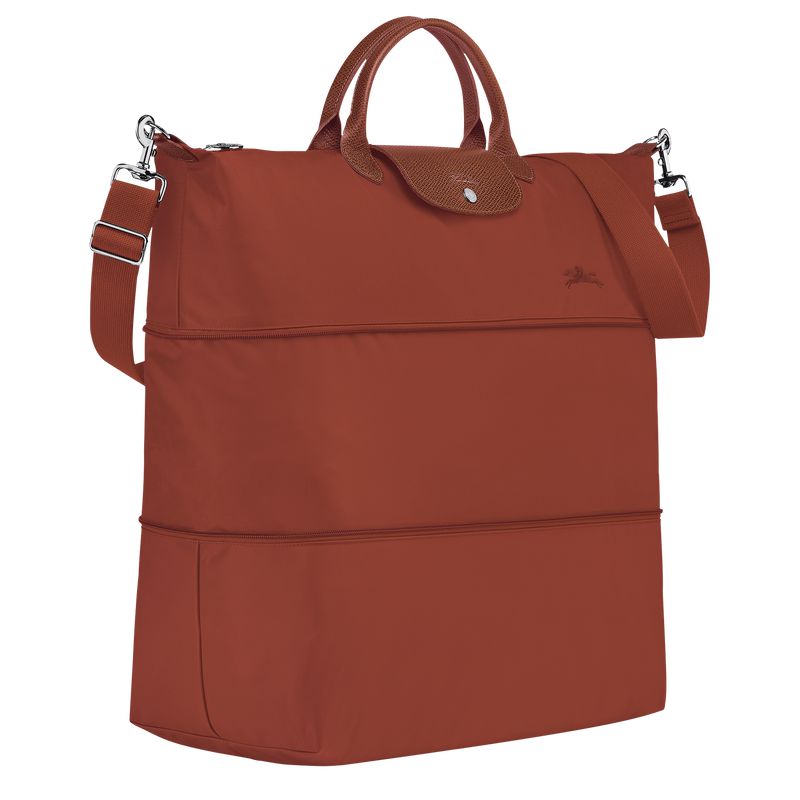 Men Longchamp Le Pliage Green Expandable Travel Bag Brown | Thailand-469DBHQRG