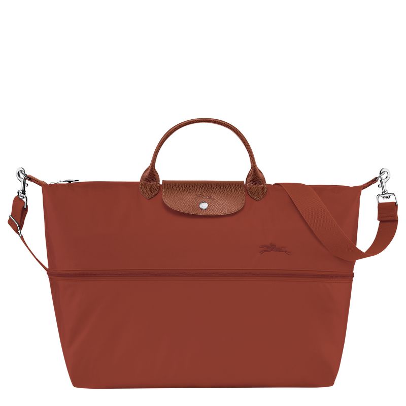 Men Longchamp Le Pliage Green Expandable Travel Bag Brown | Thailand-469DBHQRG
