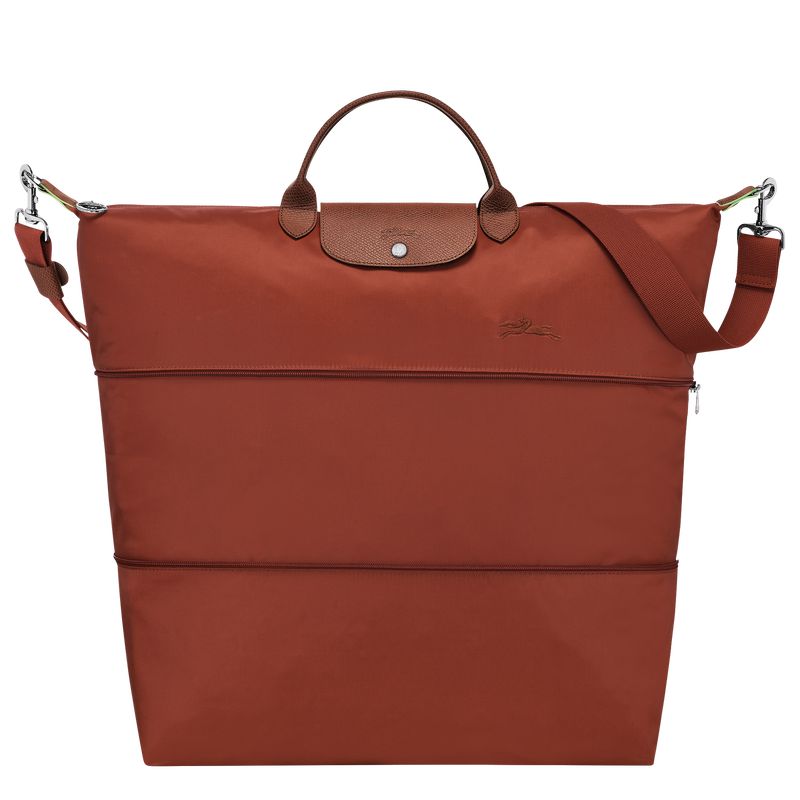 Men Longchamp Le Pliage Green Expandable Travel Bag Brown | Thailand-469DBHQRG