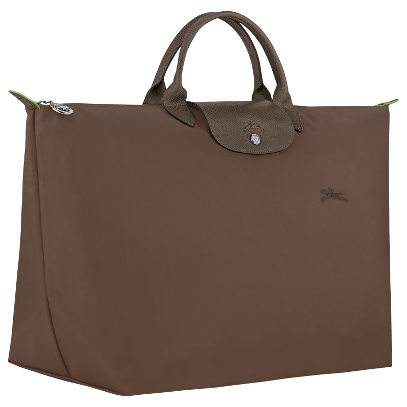 Men Longchamp Le Pliage Green L Travel Bag Dark Brown | Thailand-736GJLAVC