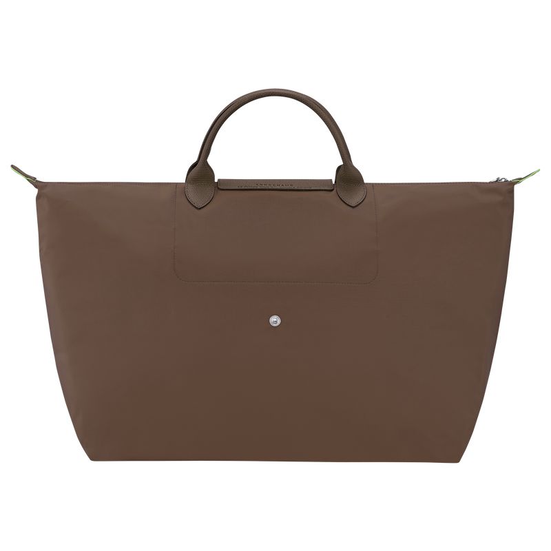 Men Longchamp Le Pliage Green L Travel Bag Dark Brown | Thailand-736GJLAVC