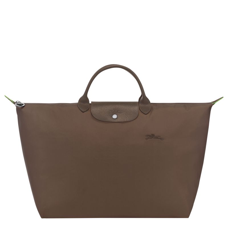 Men Longchamp Le Pliage Green L Travel Bag Dark Brown | Thailand-736GJLAVC