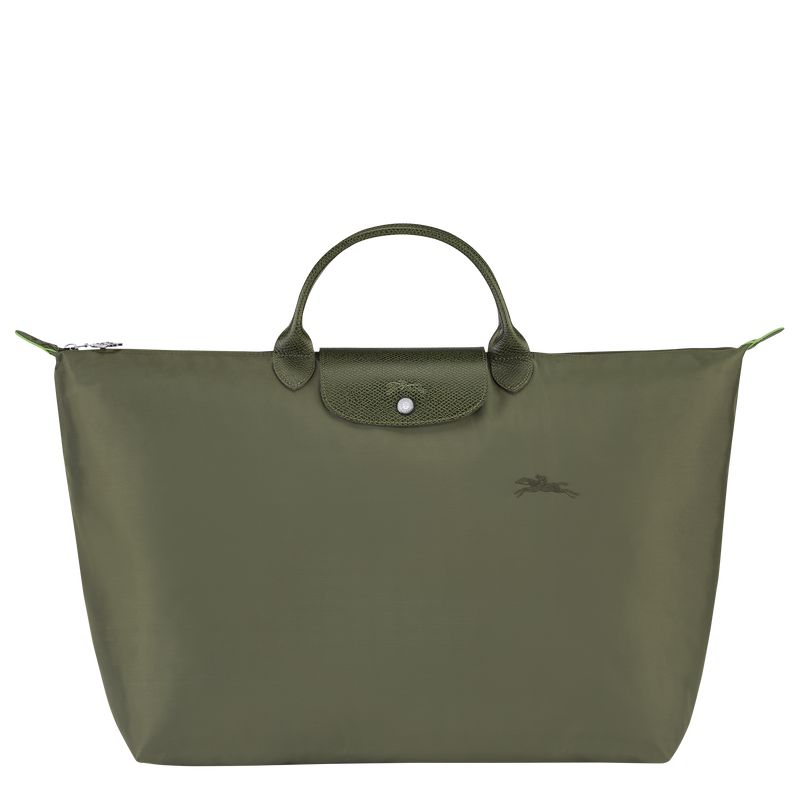 Men Longchamp Le Pliage Green L Travel Bag Dark Green | Thailand-097VLWTEA