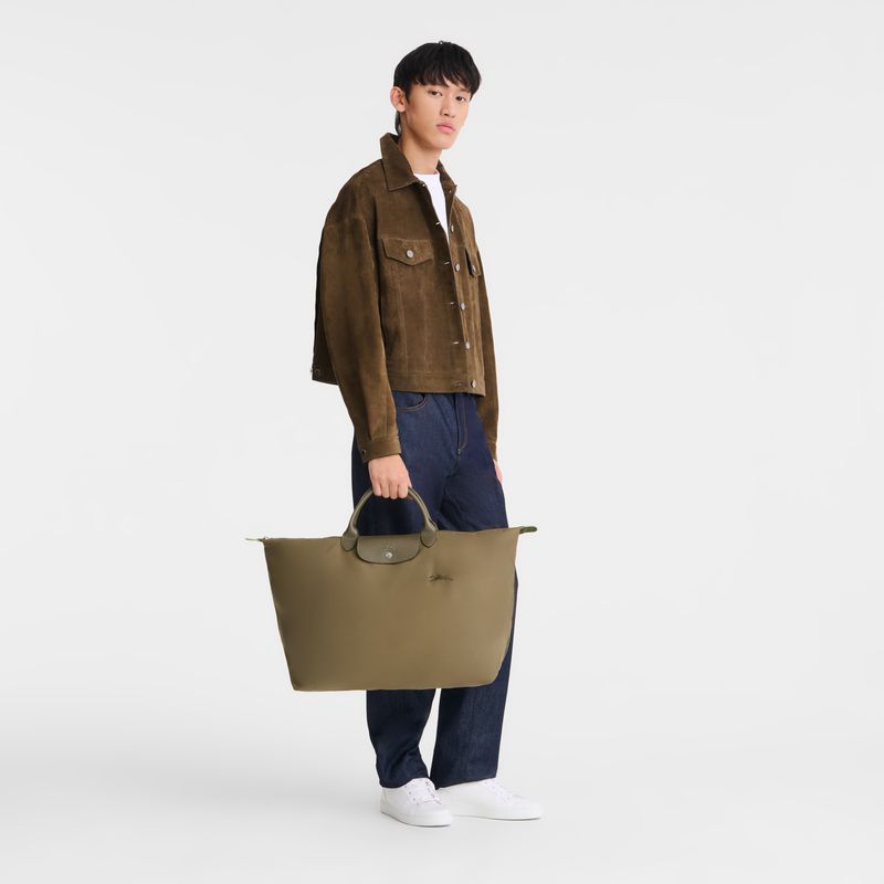 Men Longchamp Le Pliage Green L Travel Bag Olive | Thailand-267RCWSQU