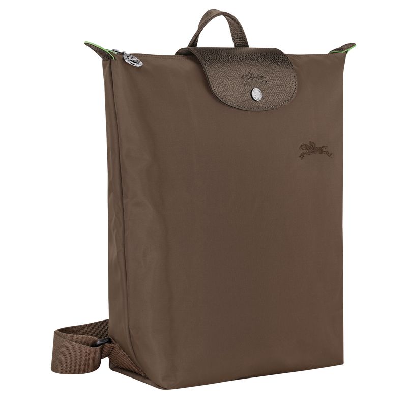 Men Longchamp Le Pliage Green M Backpack Dark Brown | Thailand-097KWEOQX