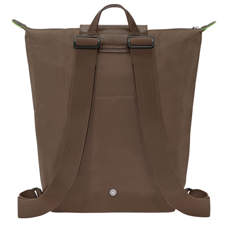 Men Longchamp Le Pliage Green M Backpack Dark Brown | Thailand-097KWEOQX