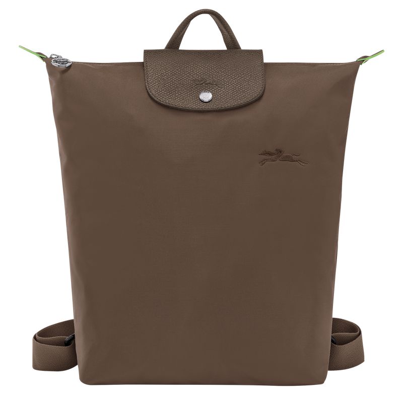 Men Longchamp Le Pliage Green M Backpack Dark Brown | Thailand-097KWEOQX