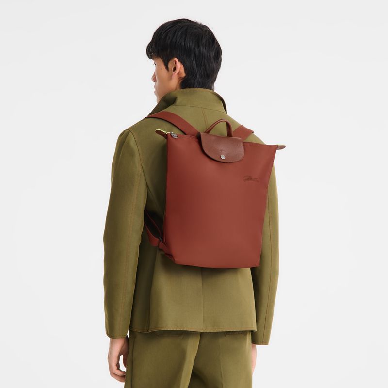 Men Longchamp Le Pliage Green M Backpack Brown | Thailand-308DGTKVN