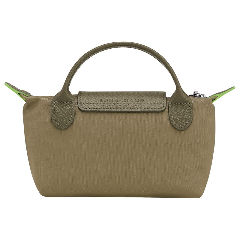 Men Longchamp Le Pliage Green With Handle Pouch Olive | Thailand-865BCTLUV