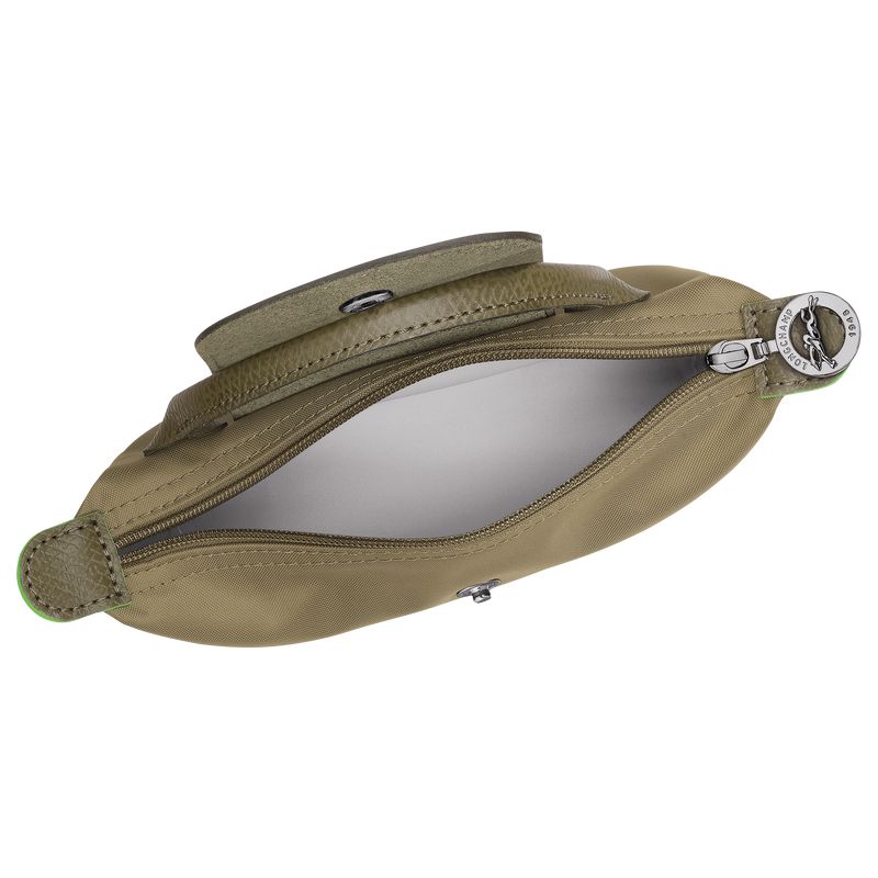 Men Longchamp Le Pliage Green With Handle Pouch Olive | Thailand-865BCTLUV