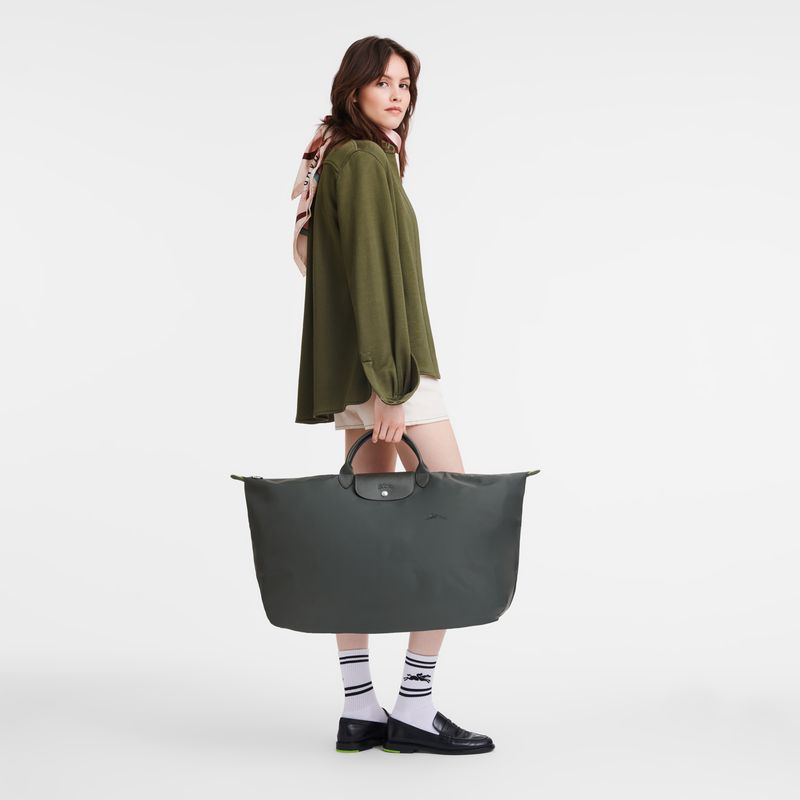 Men Longchamp Le Pliage Green Xl Travel Bag Dark Grey | Thailand-572ZKGRFU