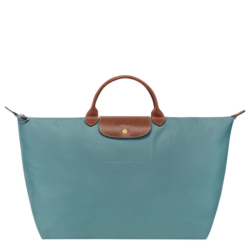 Men Longchamp Le Pliage Original L Travel Bag Blue | Thailand-803FHTGNC