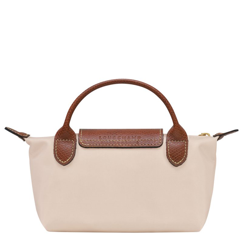 Men Longchamp Le Pliage Original With Handle Pouch Beige | Thailand-901TKZSLB