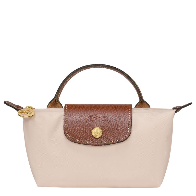 Men Longchamp Le Pliage Original With Handle Pouch Beige | Thailand-901TKZSLB