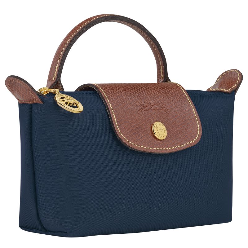 Men Longchamp Le Pliage Original With Handle Pouch Navy | Thailand-305IWSTPF