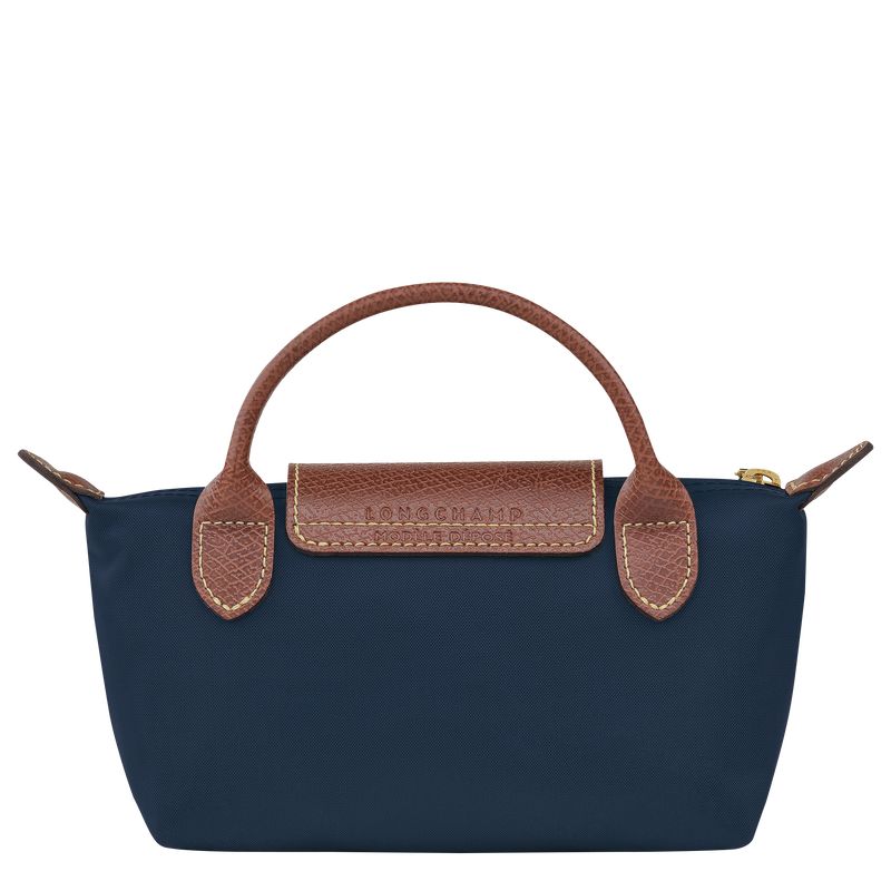 Men Longchamp Le Pliage Original With Handle Pouch Navy | Thailand-305IWSTPF