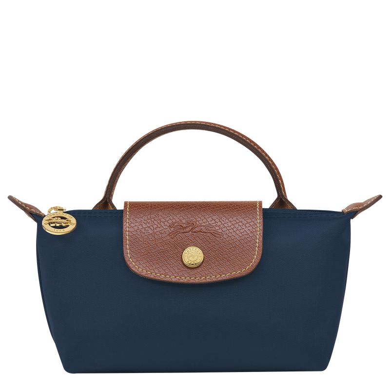Men Longchamp Le Pliage Original With Handle Pouch Navy | Thailand-305IWSTPF