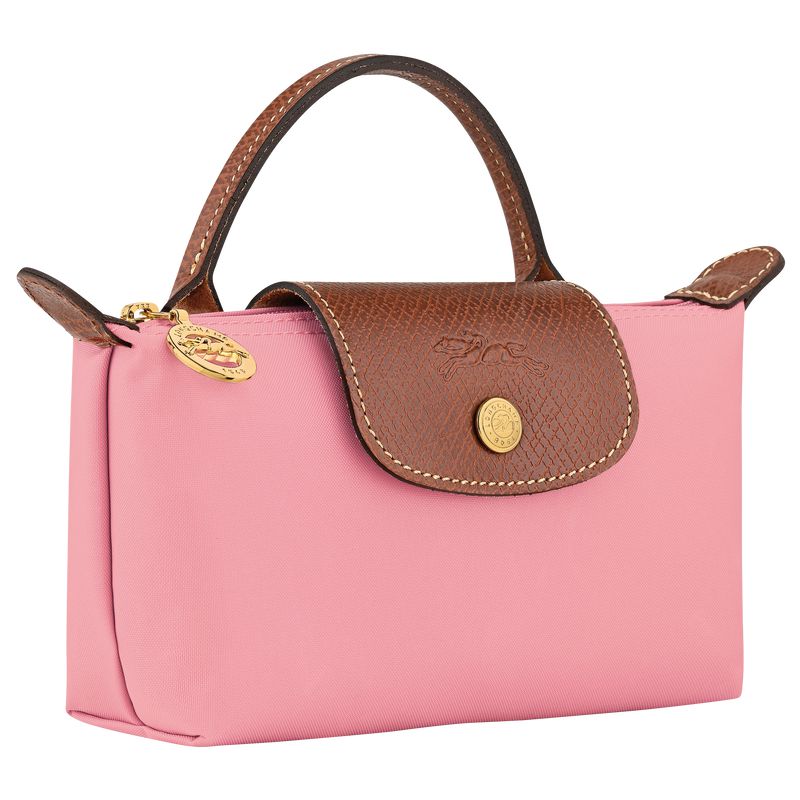 Men Longchamp Le Pliage Original With Handle Pouch Pink | Thailand-185IAPQMW