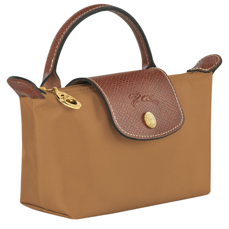 Men Longchamp Le Pliage Original With Handle Pouch Brown | Thailand-609STHJRU