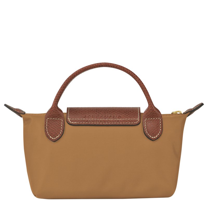 Men Longchamp Le Pliage Original With Handle Pouch Brown | Thailand-609STHJRU