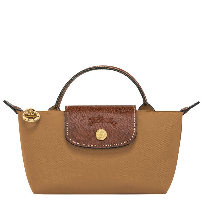 Men Longchamp Le Pliage Original With Handle Pouch Brown | Thailand-609STHJRU