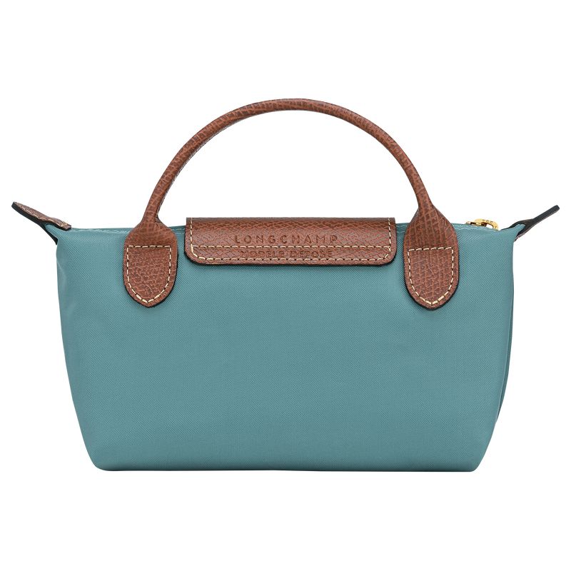 Men Longchamp Le Pliage Original With Handle Pouch Blue | Thailand-960QTGXZP