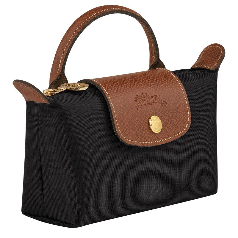Men Longchamp Le Pliage Original With Handle Pouch Black | Thailand-948ACJTOZ