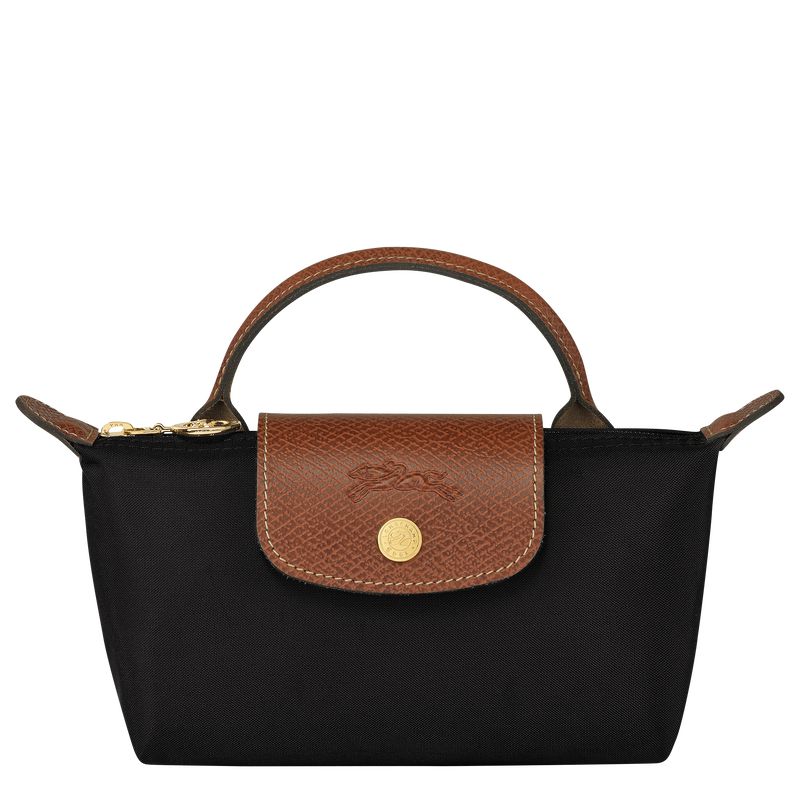 Men Longchamp Le Pliage Original With Handle Pouch Black | Thailand-948ACJTOZ