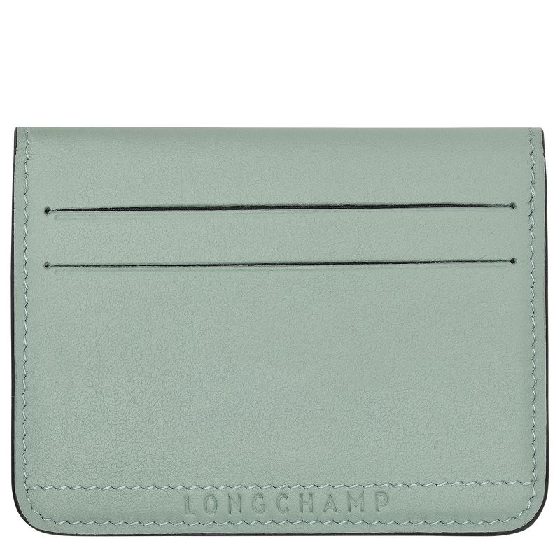 Men Longchamp Le Pliage Xtra Card Holder Blue Green | Thailand-587XMVQFA